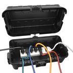 Flemoon Medium (11.8×5.9×5inch) IP65 Outdoor Electrical Box, Protect Power Strip, Plug, Socket, Holiday Light Decoration