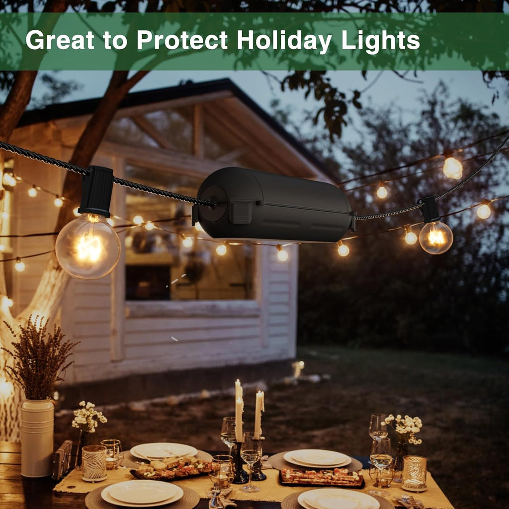 Flemoon 3-Piece Outdoor Waterproof Electrical Box Set – 11.5" x 5.2" x 4" Medium Electrical Box & 2 pcs 7.1" x 2.3" x 2.3" Extension Cord Covers