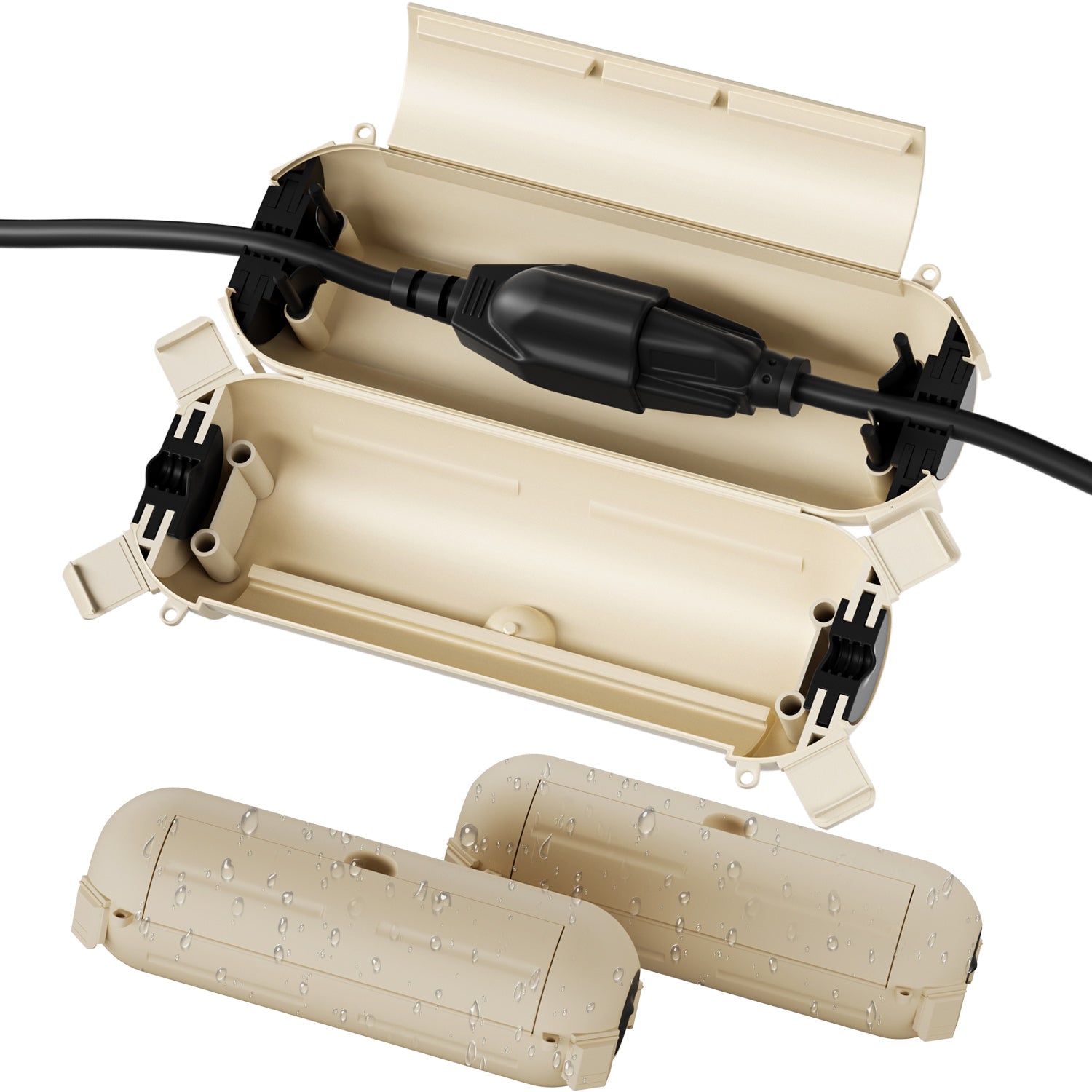Flemoon [3 Pack] Outdoor Extension Cord Safety Cover with Waterproof Seal