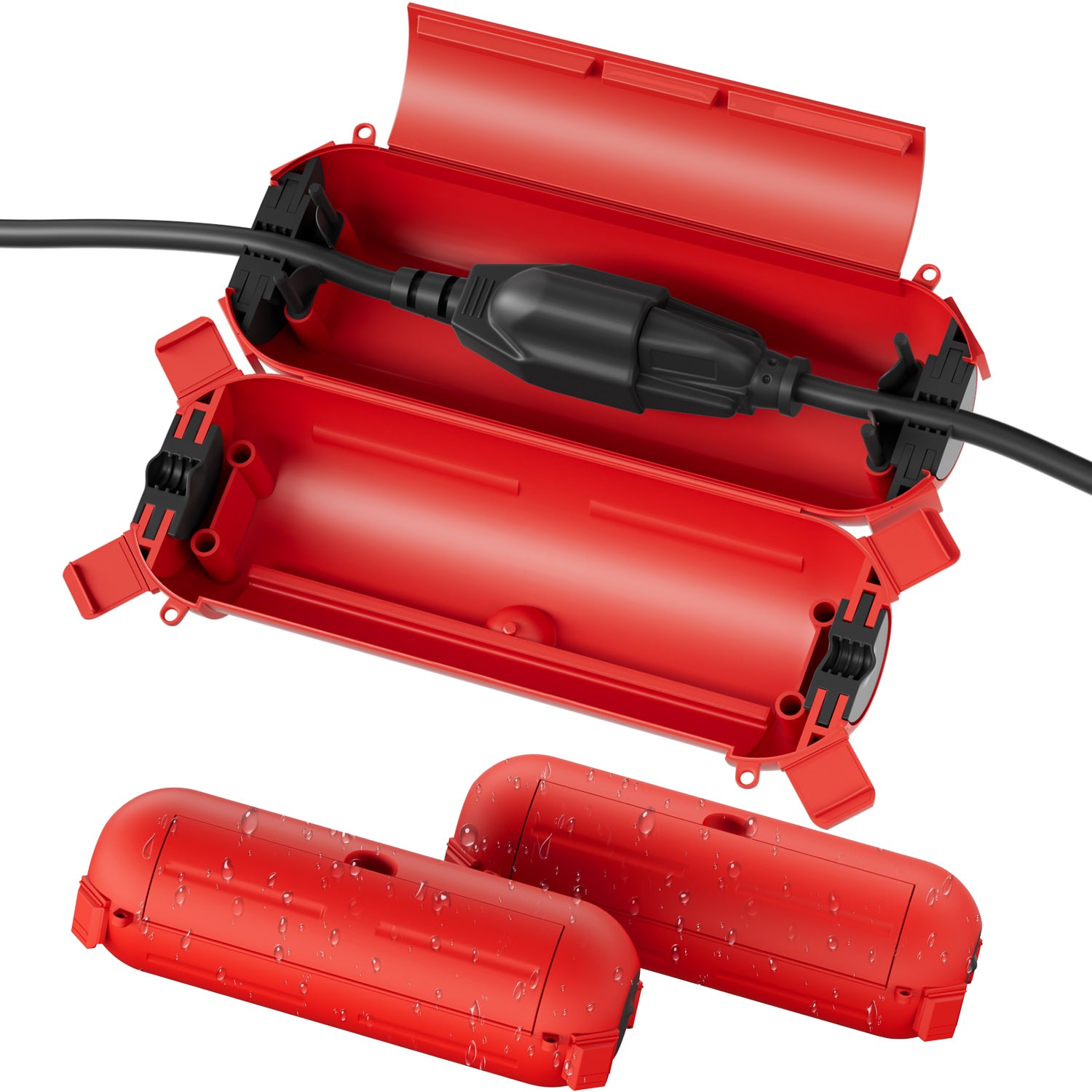 Flemoon [3 Pack] Outdoor Extension Cord Safety Cover with Waterproof Seal