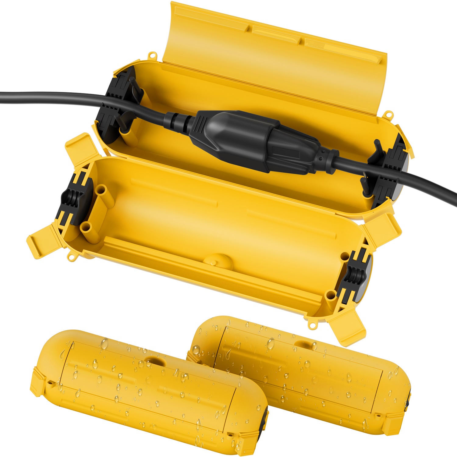 Flemoon [3 Pack] Outdoor Extension Cord Safety Cover with Waterproof Seal