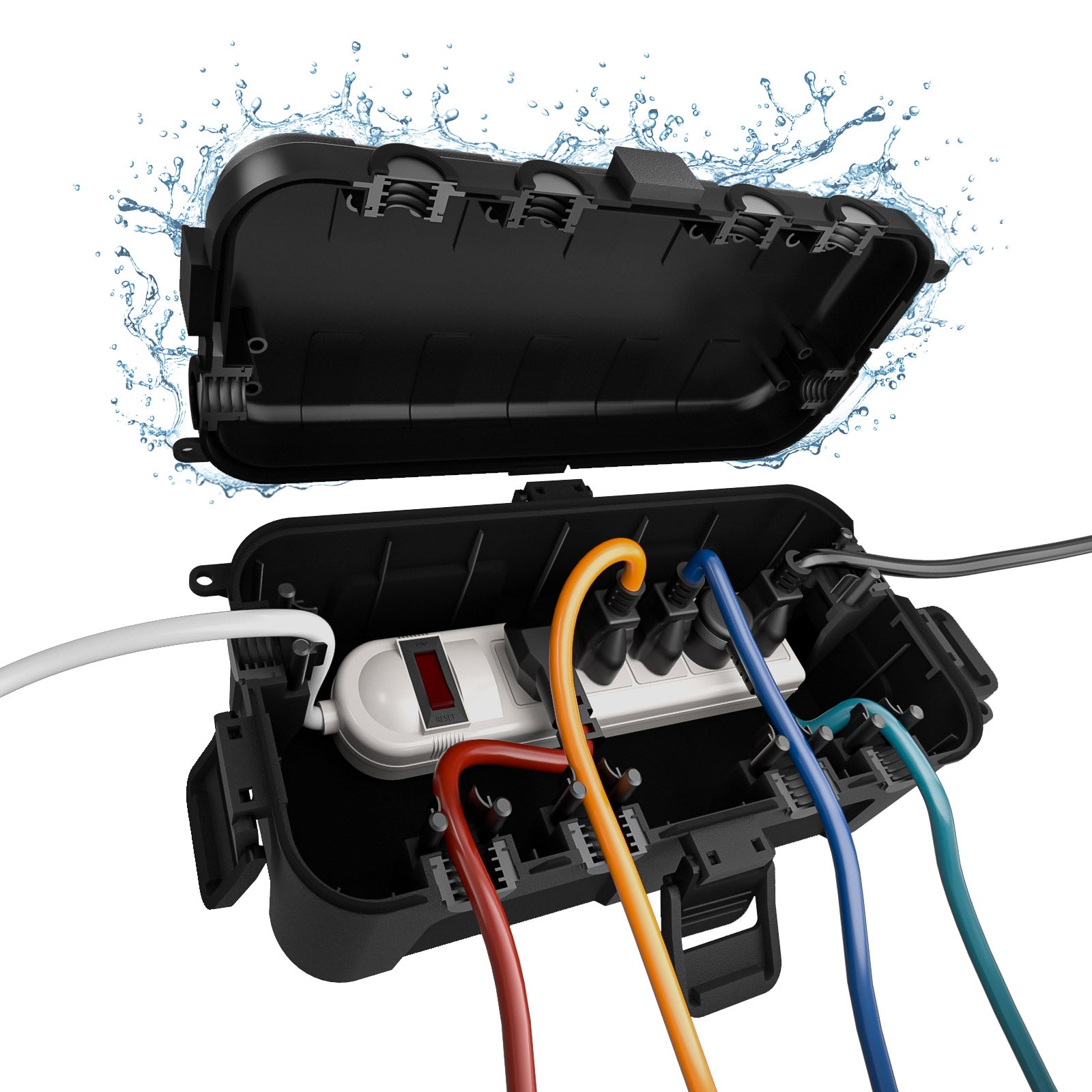 Flemoon IP54 Medium Outdoor Electrical Box (11.5x5.2x4 inch)