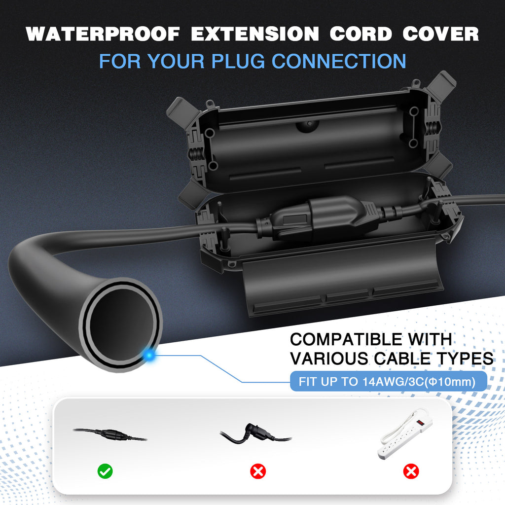 Flemoon [3 Pack] Outdoor Extension Cord Safety Cover with Waterproof Seal