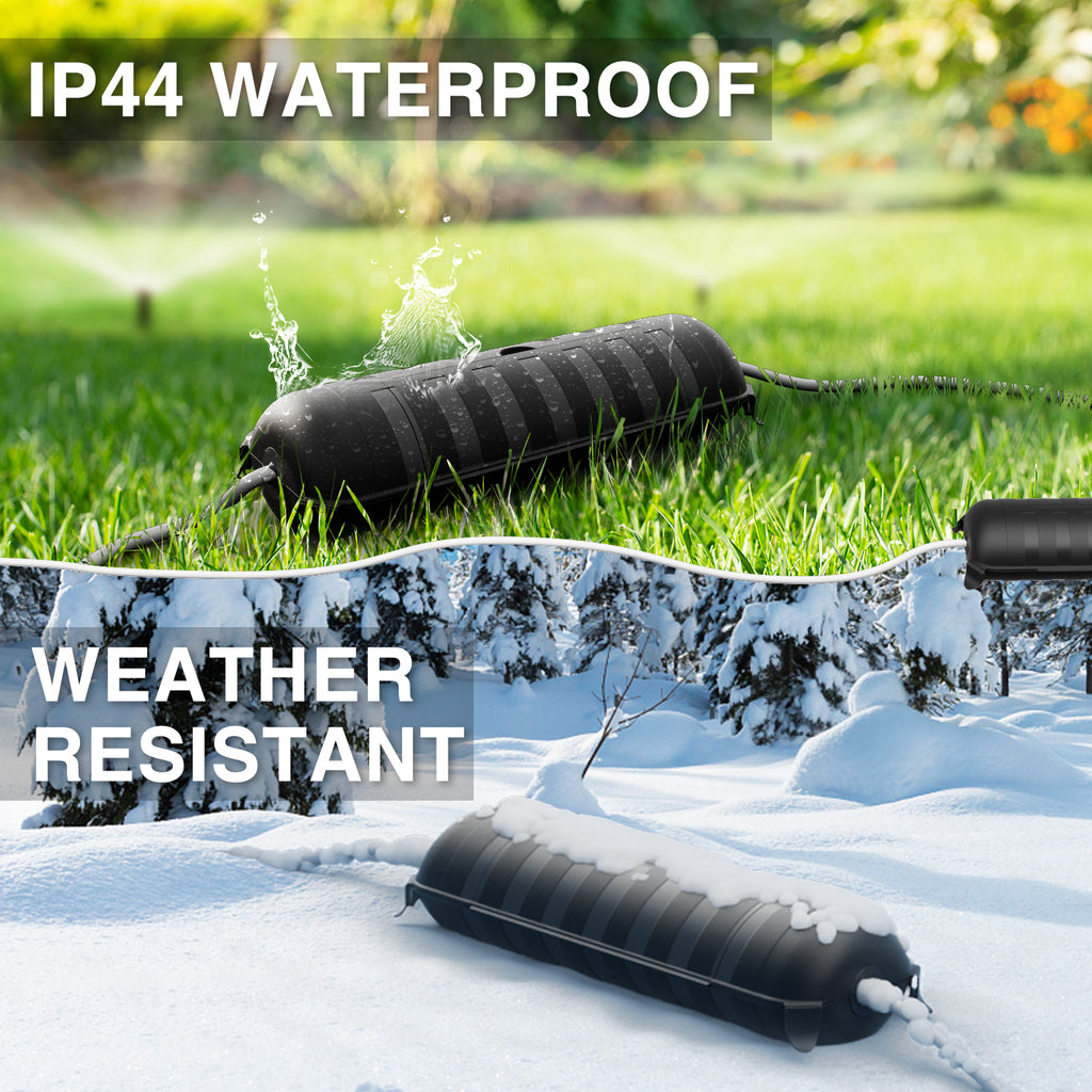 Flemoon Outdoor Extension Cord Safety Cover with Waterproof Protector Seal