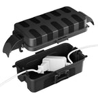 FLEMOON IP55 Outdoor Electrical Box Waterproof with Detachable Awning Covers, 8.3 x 4.1 x 3.7 inch Weatherproof Extension Cord Cover, Easy Installation for Outdoor Plug, Outlet, String Lights
