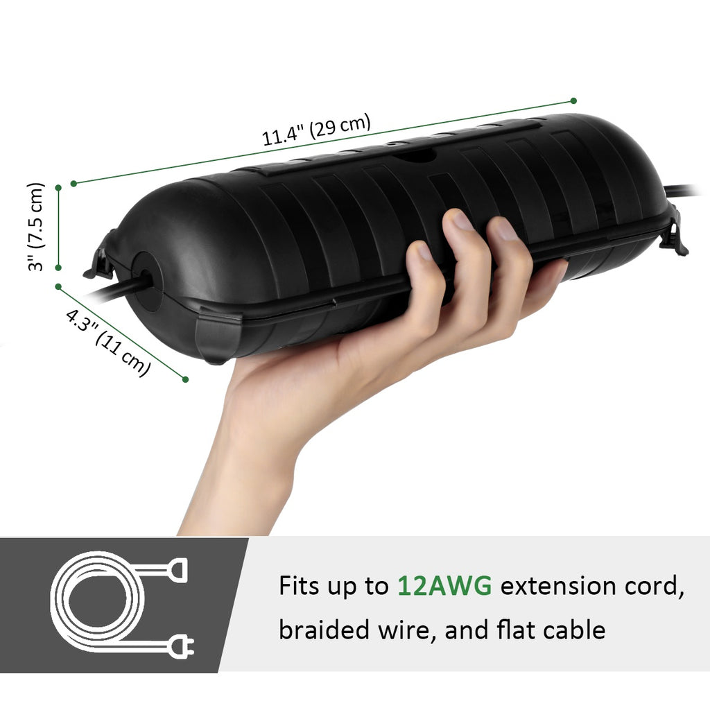 Flemoon Outdoor Extension Cord Safety Cover with Waterproof Protector Seal