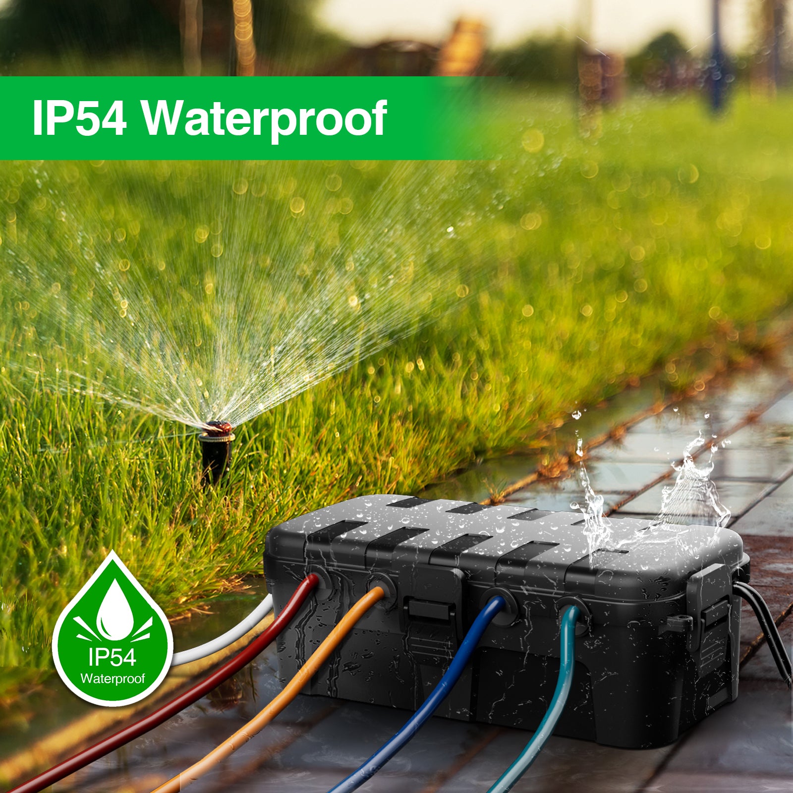 Flemoon 3-Piece Outdoor Waterproof Electrical Box Set – 11.5" x 5.2" x 4" Medium Electrical Box & 2 pcs 7.1" x 2.3" x 2.3" Extension Cord Covers