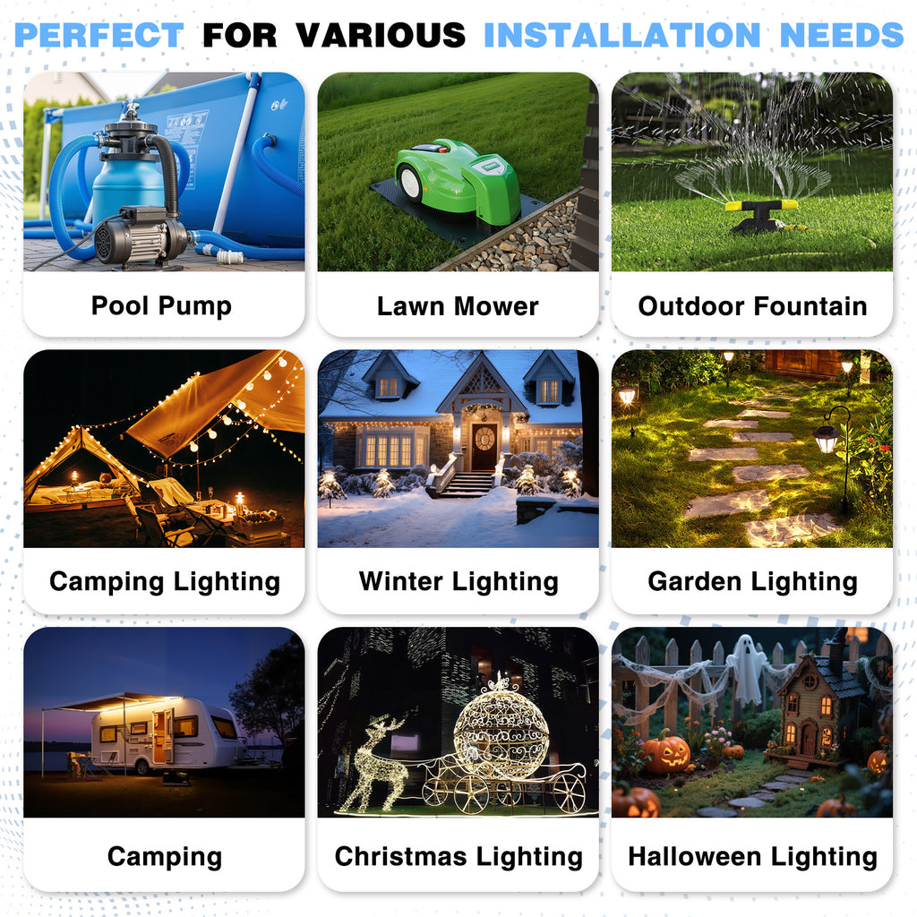 Flemoon [3 Pack] Outdoor Extension Cord Safety Cover with Waterproof Seal