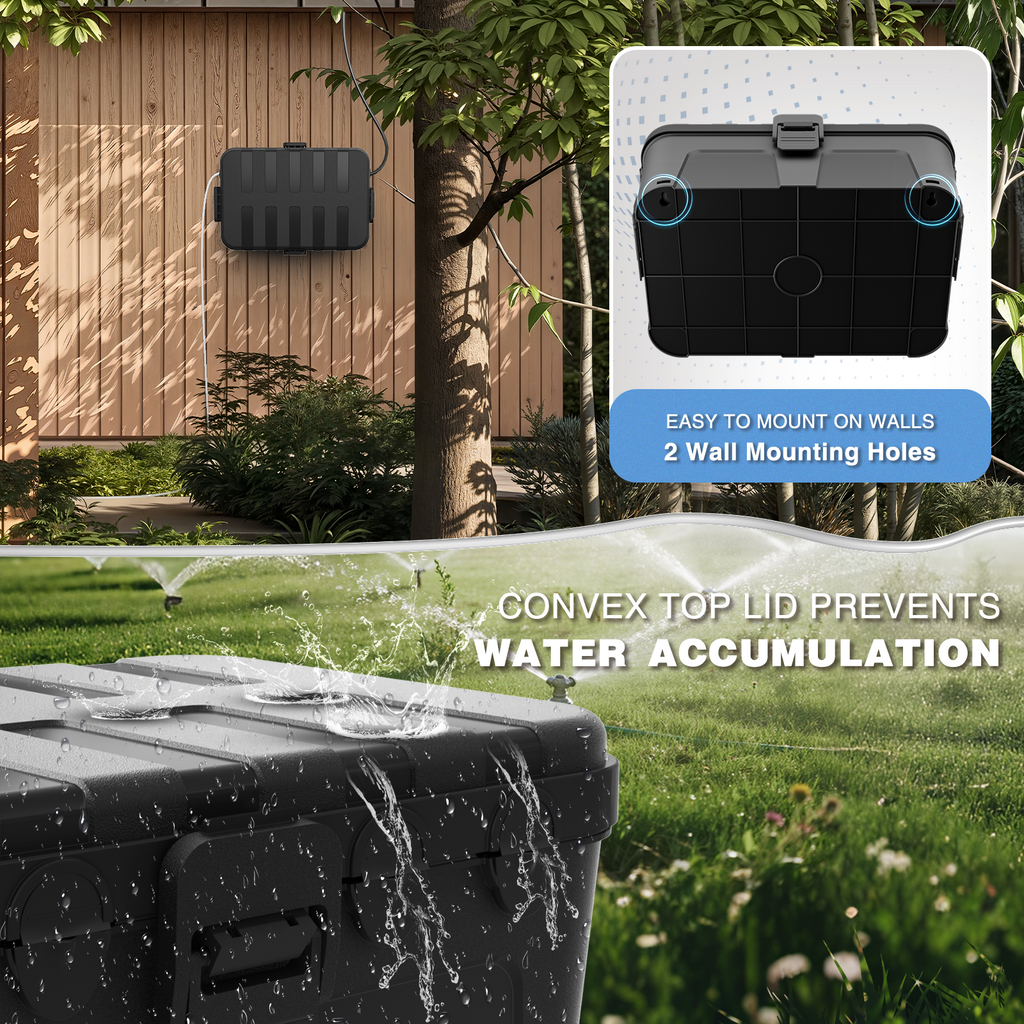 Flemoon IP54 Large Outdoor Electrical Box (12.5 x 8.5 x 5 inch)