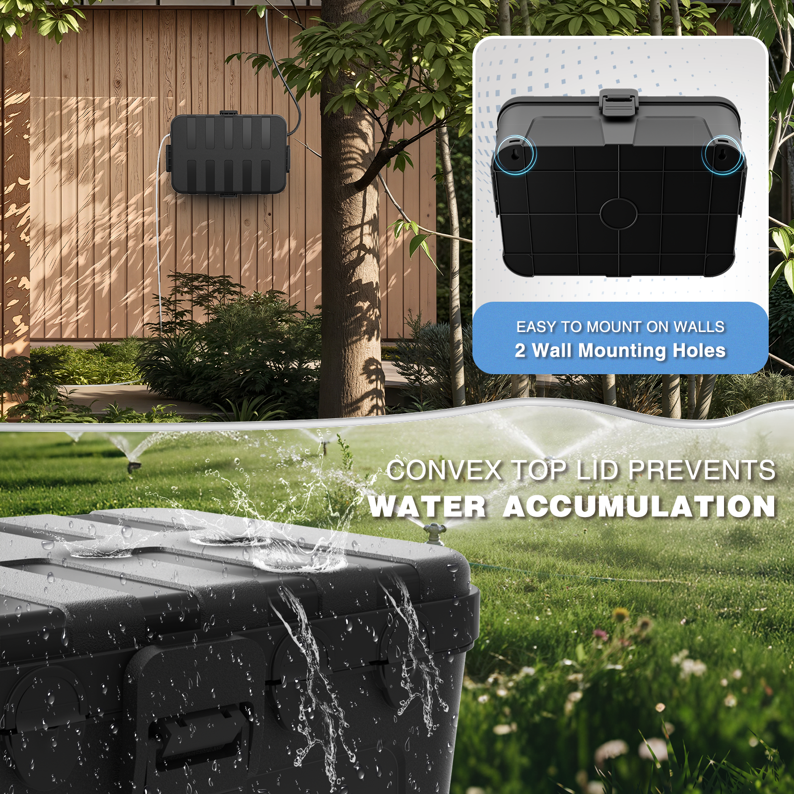 Flemoon IP54 Large Outdoor Electrical Box (12.5 x 8.5 x 5 inch)