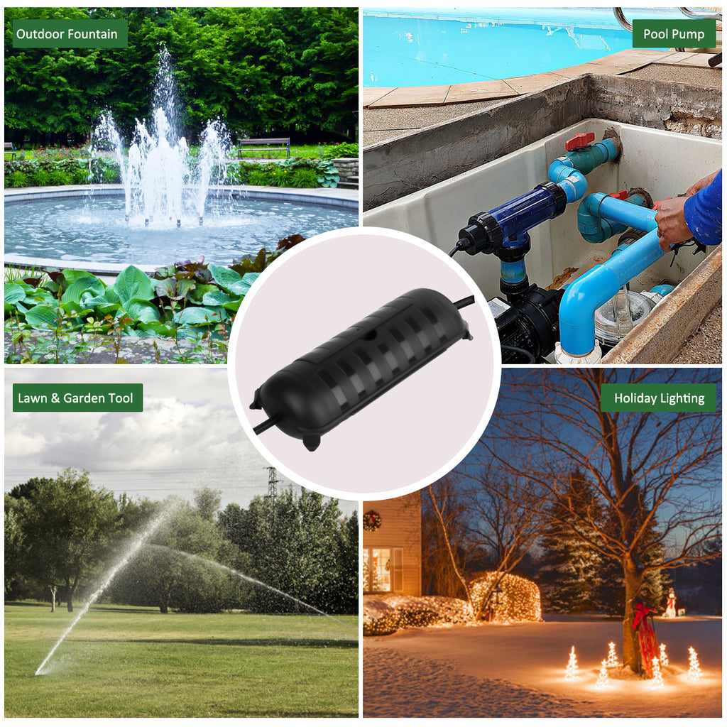 Flemoon Outdoor Extension Cord Safety Cover with Waterproof Protector Seal