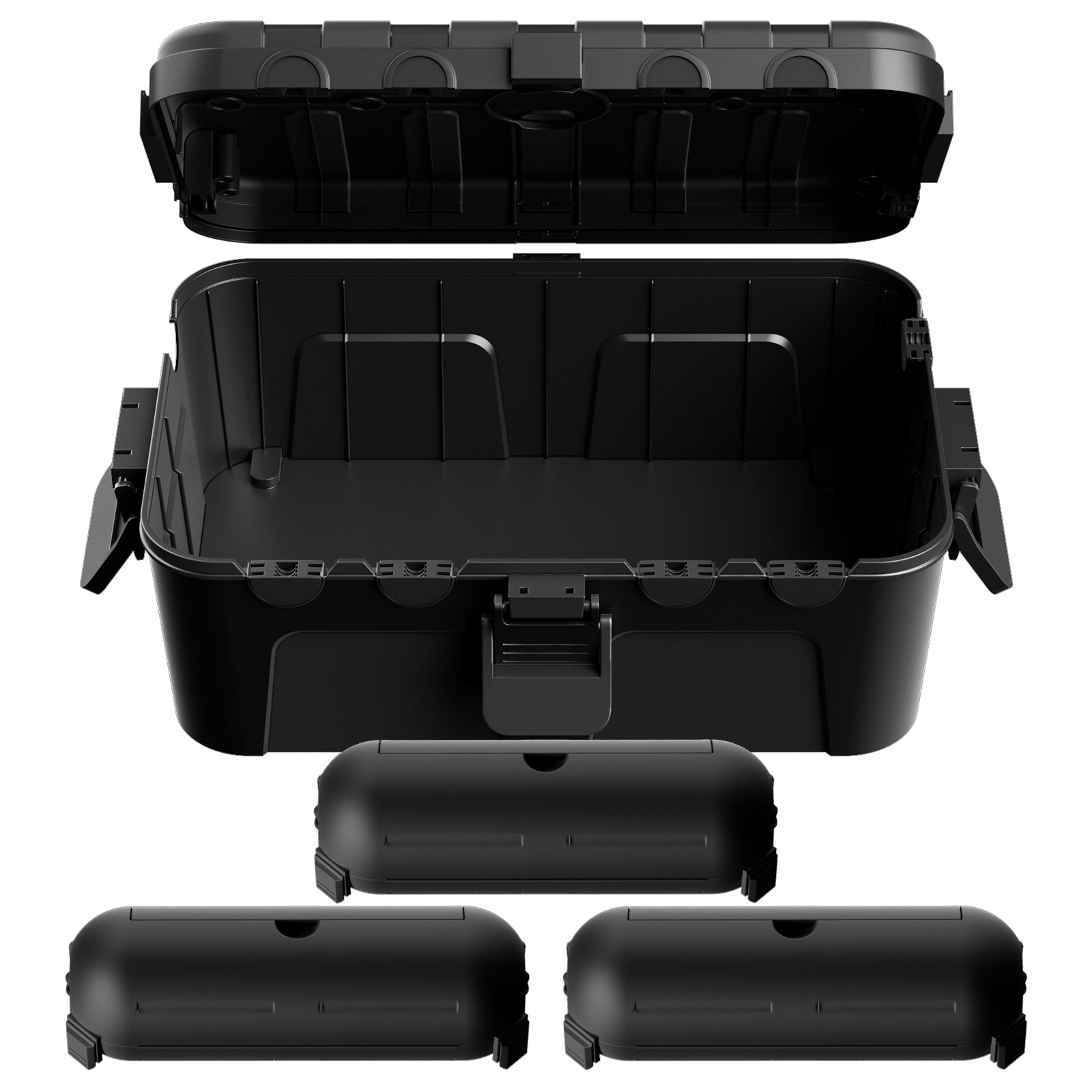 Flemoon 4-Piece Outdoor Waterproof Electrical Box Set – 12.5" x 8.5" x 5" Large Electrical Box & 3 pcs 7.1" x 2.3" x 2.3" Extension Cord Covers