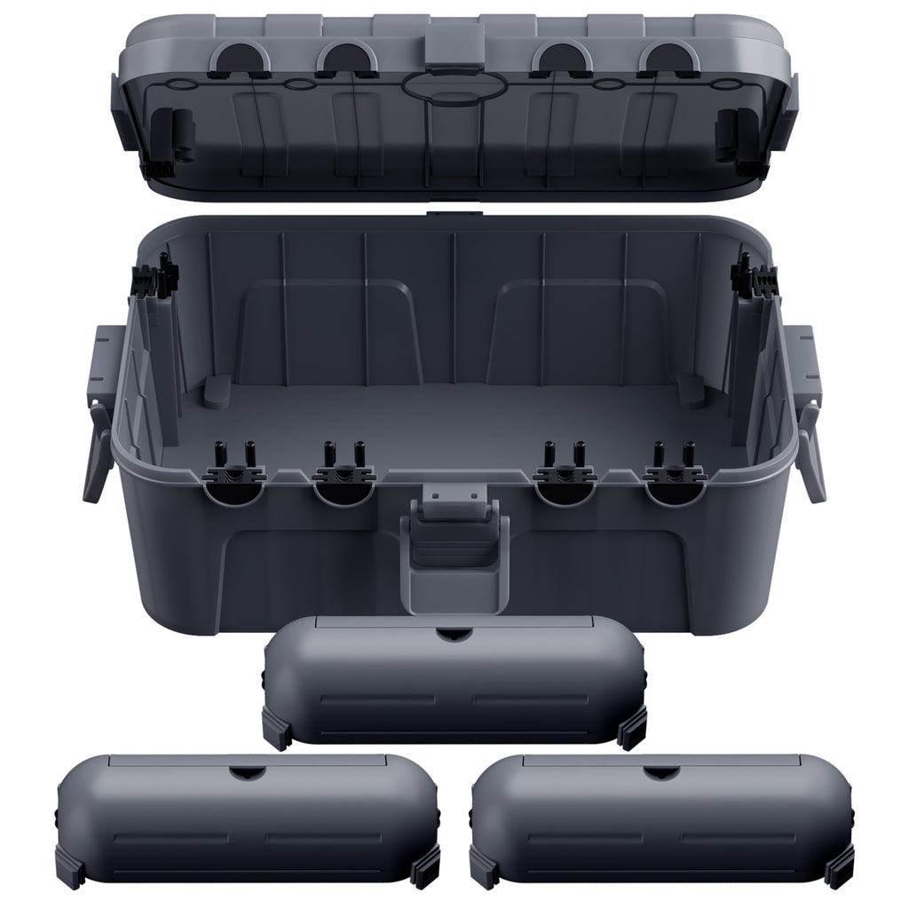 Flemoon 4-Piece Outdoor Waterproof Electrical Box Set – 12.5" x 8.5" x 5" Large Electrical Box & 3 pcs 7.1" x 2.3" x 2.3" Extension Cord Covers