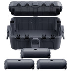 Flemoon 4-Piece Outdoor Waterproof Electrical Box Set – 12.5" x 8.5" x 5" Large Electrical Box & 3 pcs 7.1" x 2.3" x 2.3" Extension Cord Covers