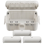 Flemoon 4-Piece Outdoor Waterproof Electrical Box Set – 12.5" x 8.5" x 5" Large Electrical Box & 3 pcs 7.1" x 2.3" x 2.3" Extension Cord Covers