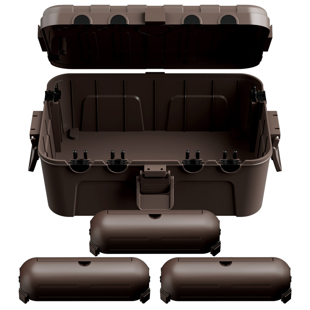 Flemoon 4-Piece Outdoor Waterproof Electrical Box Set – 12.5" x 8.5" x 5" Large Electrical Box & 3 pcs 7.1" x 2.3" x 2.3" Extension Cord Covers