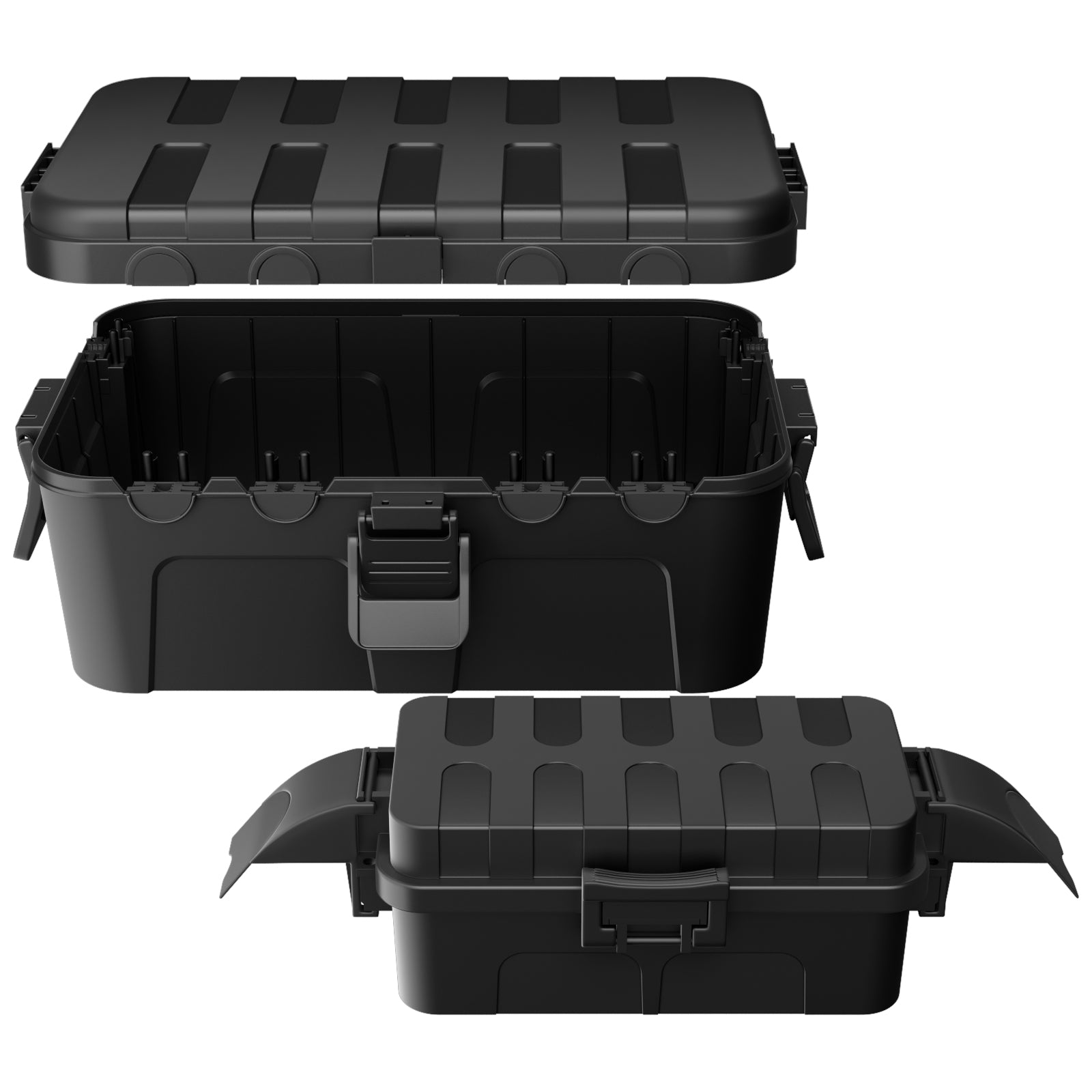 Flemoon 2-Piece Outdoor Waterproof Electrical Box Set – 12.5" x 8.5" x 5" Large & 8.1" x 4.9" x 3.1" Small Weatherproof Electrical Boxes