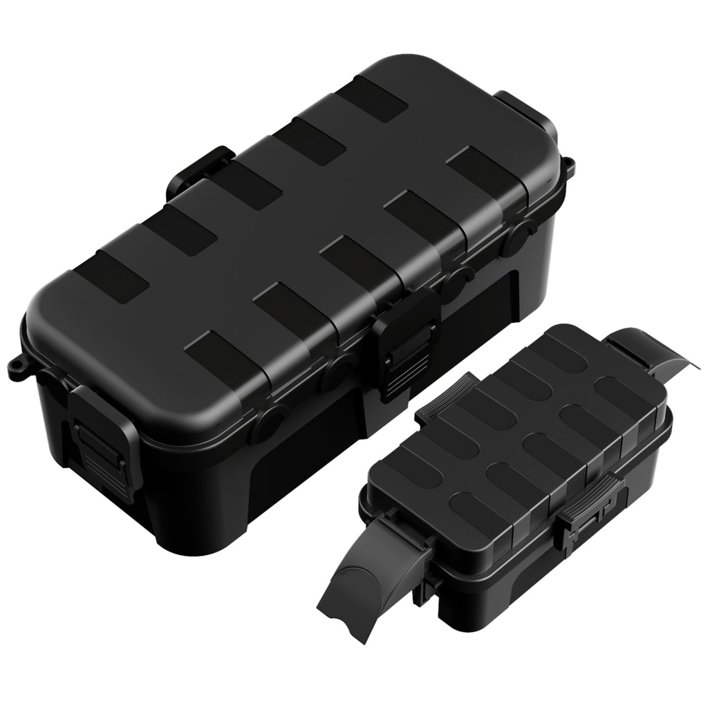 Flemoon 2-Piece Outdoor Waterproof Electrical Box Set – 11.5" x 5.2" x 4" Medium & 8.1" x 4.9" x 3.1" Small Weatherproof Electrical Boxes