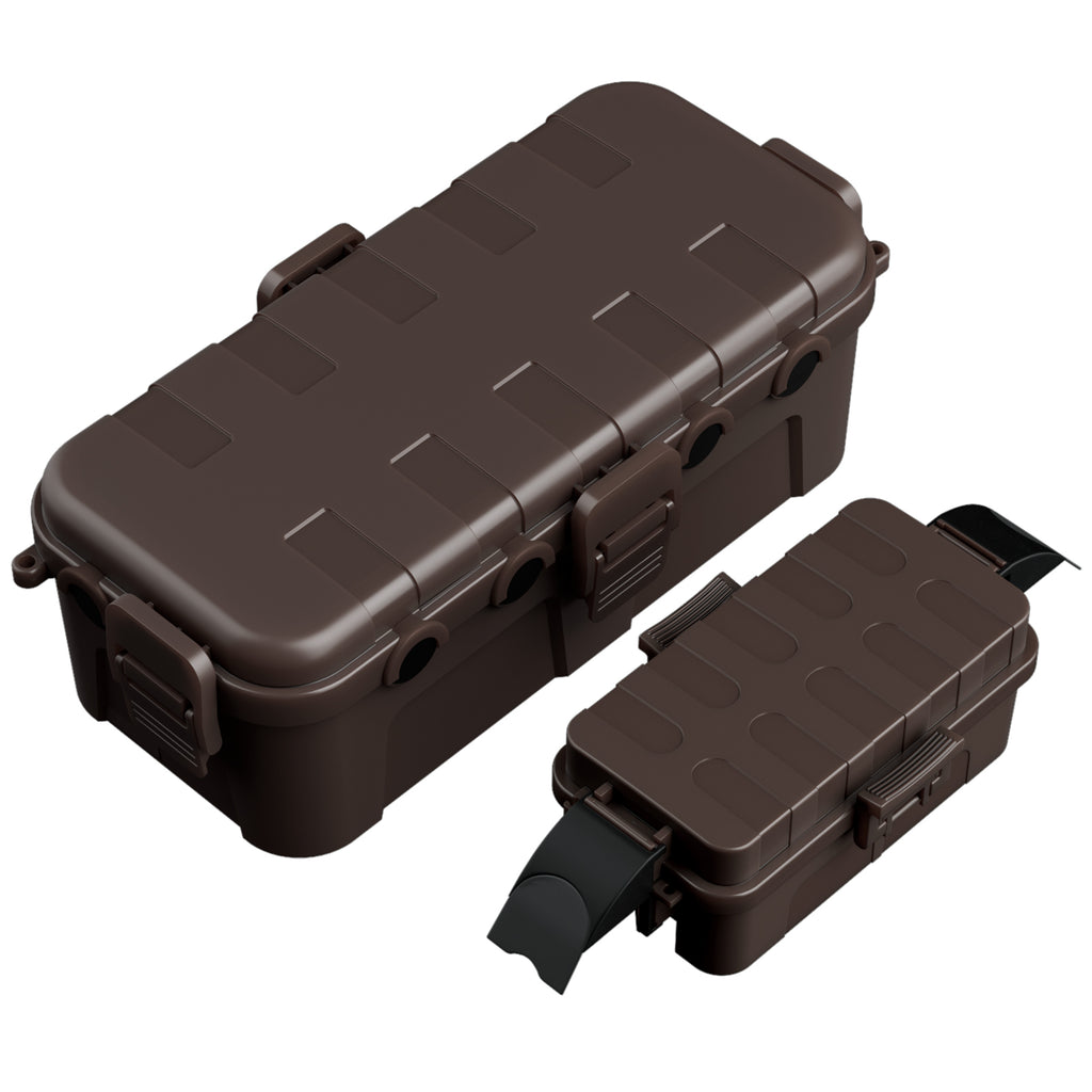 Flemoon 2-Piece Outdoor Waterproof Electrical Box Set – 11.5" x 5.2" x 4" Medium & 8.1" x 4.9" x 3.1" Small Weatherproof Electrical Boxes