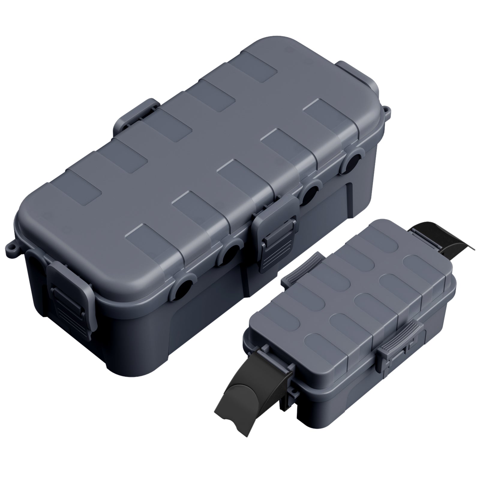 Flemoon 2-Piece Outdoor Waterproof Electrical Box Set – 11.5" x 5.2" x 4" Medium & 8.1" x 4.9" x 3.1" Small Weatherproof Electrical Boxes