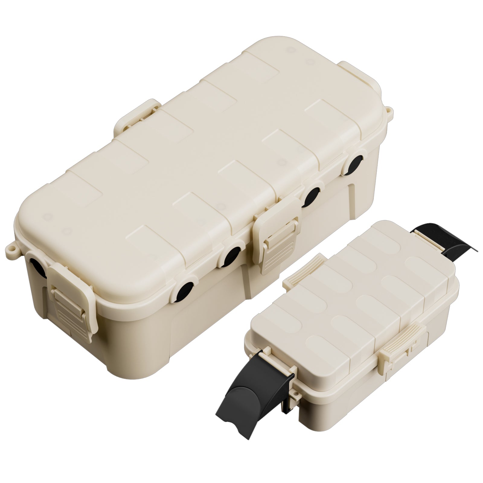 Flemoon 2-Piece Outdoor Waterproof Electrical Box Set – 11.5" x 5.2" x 4" Medium & 8.1" x 4.9" x 3.1" Small Weatherproof Electrical Boxes
