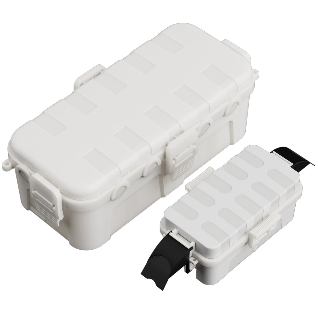 Flemoon 2-Piece Outdoor Waterproof Electrical Box Set – 11.5" x 5.2" x 4" Medium & 8.1" x 4.9" x 3.1" Small Weatherproof Electrical Boxes