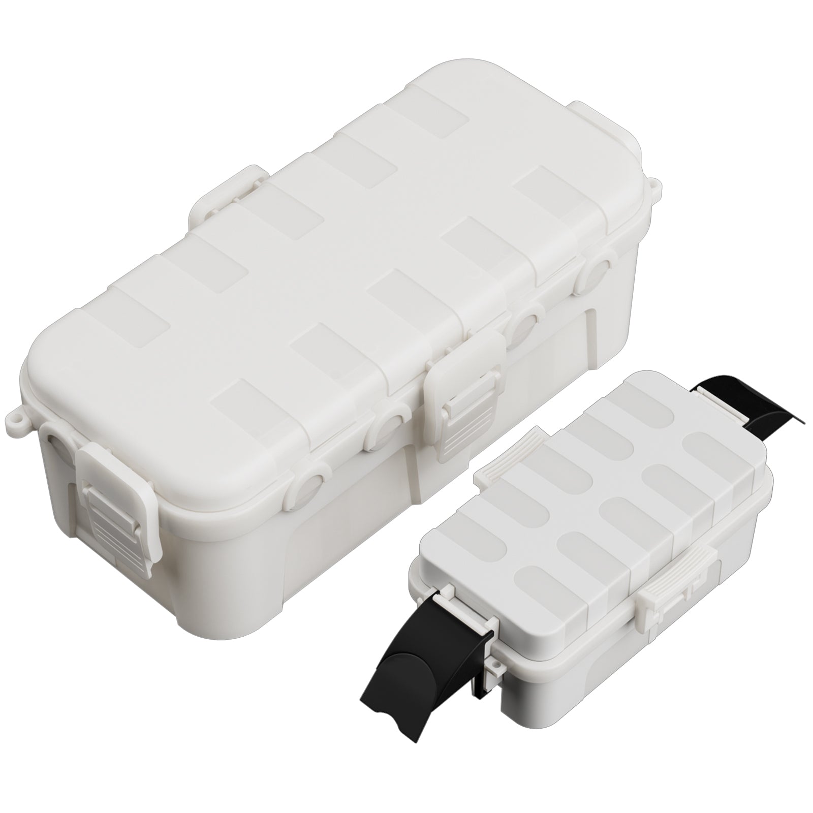 Flemoon 2-Piece Outdoor Waterproof Electrical Box Set – 11.5" x 5.2" x 4" Medium & 8.1" x 4.9" x 3.1" Small Weatherproof Electrical Boxes