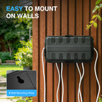Flemoon Medium (11.8×5.9×5inch) IP65 Outdoor Electrical Box, Protect Power Strip, Plug, Socket, Holiday Light Decoration